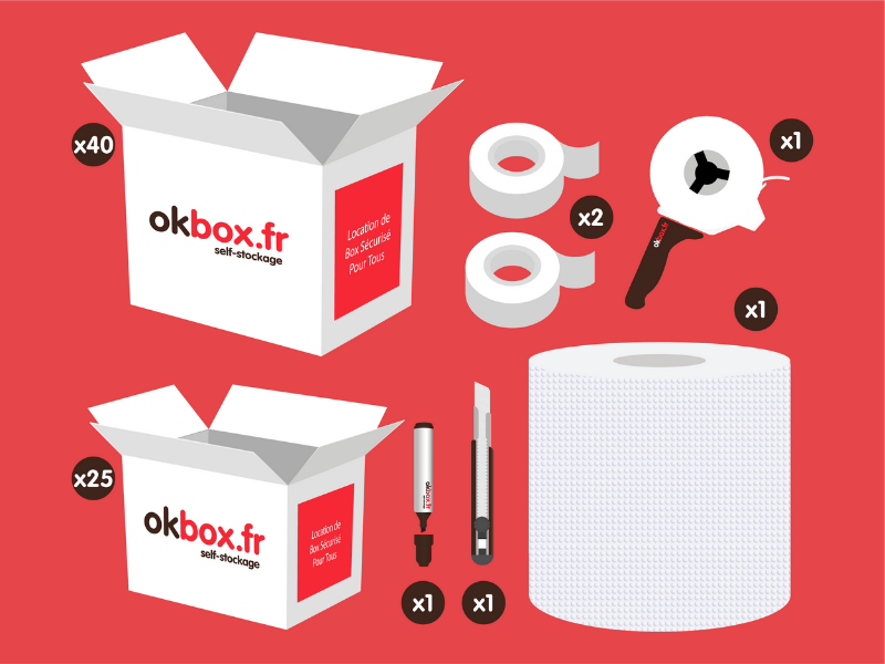 okbox garde meuble Rennes box stockage Pack XL